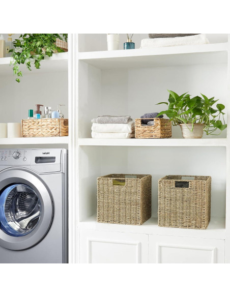 Cesta de Almacenamiento Plegable Vagusicc 23x23x23 cm Hierba Marina