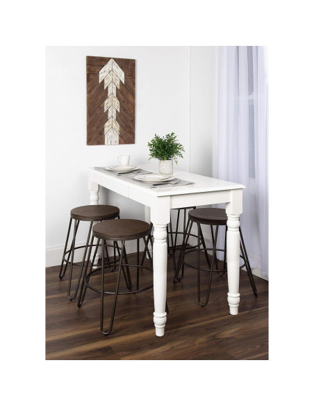 Taburetes de Bar Kate y Laurel Tully, Juego de 4, Gris, 61 cm