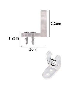 50 Clips de Cuerda LED TiTiToo + 100 Tornillos de Instalación 2