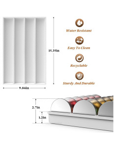 Soporte de Almacenamiento para Cápsulas Nespresso SZWQILIN Blanco 2