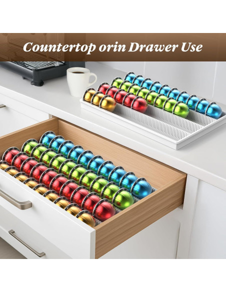 Soporte de Almacenamiento para Cápsulas Nespresso SZWQILIN Blanco