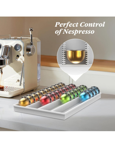 Soporte de Almacenamiento para Cápsulas Nespresso SZWQILIN Blanco