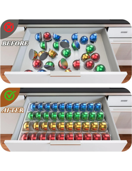 Soporte de Almacenamiento para Cápsulas Nespresso SZWQILIN Blanco