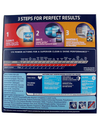 Tabletas de Detergente para Lavavajillas Finish Powerball Fresco 85ct