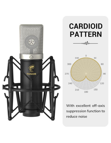 Micrófono de Condensador USB TONOR TC-2030 con Brazo Soporte