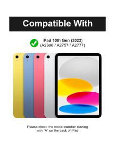 Funda con Teclado Bluetooth Kiloob para iPad 10.9" 2022 2