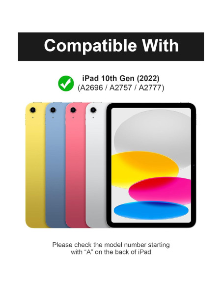 Funda con Teclado Bluetooth Kiloob para iPad 10.9" 2022