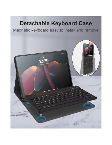 Funda con Teclado Bluetooth Kiloob para iPad 10.9" 2022