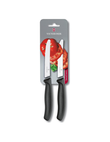 Set de Cuchillos de Utilidad Victorinox 2 Piezas Bisel Ondulado