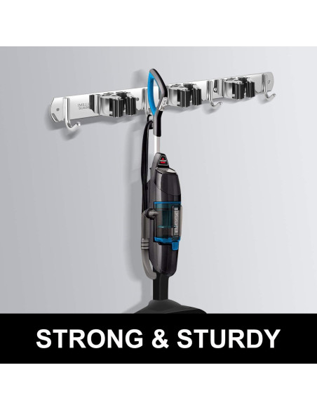 Soporte de Escoba y Mopa IMILLET Acero Inoxidable 3 Estantes