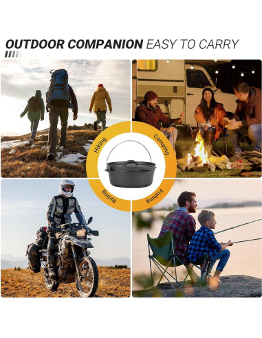 Olla de Hierro Fundido 1.5QT Northriver Casting con Tapa