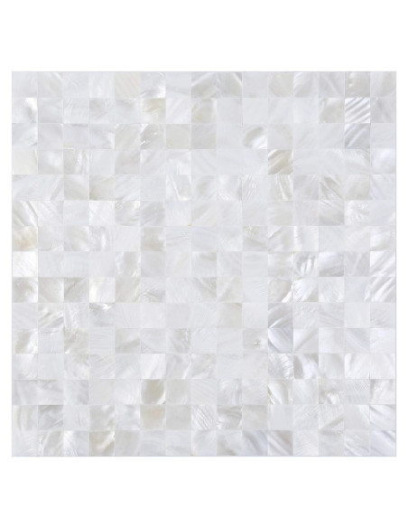 Azulejo Mosaico Concha Madreperla eazart 30x30 cm Blanco Marfil