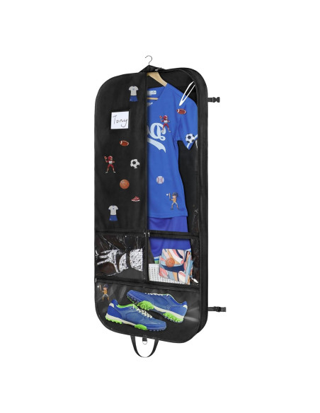 Bolsa de Traje de Danza Univivi 50 Pulgadas Negra con Bolsillos