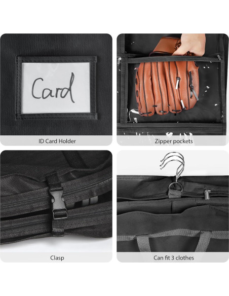 Bolsa de Traje de Danza Univivi 50 Pulgadas Negra con Bolsillos