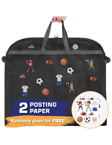 Bolsa de Traje de Danza Univivi 50 Pulgadas Negra con Bolsillos