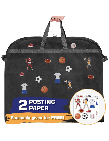 Bolsa de Traje de Danza Univivi 50 Pulgadas Negra con Bolsillos