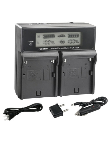Cargador Rápido Doble Kastar CH04 para Baterías NP-F980EXP