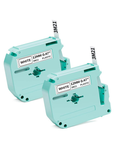 Cinta de Etiqueta Vixic M-K231 Compatible 12mm 2 Unidades