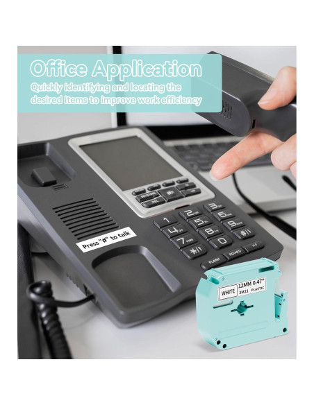 Cinta de Etiqueta Vixic M-K231 Compatible 12mm 2 Unidades