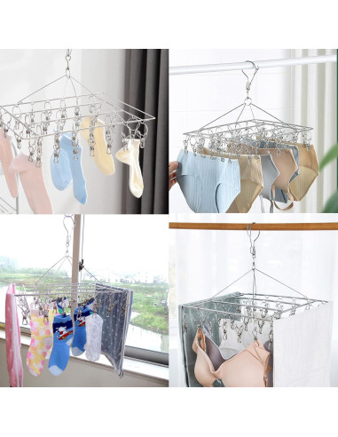 Secador de Calcetines Plegable Wnqou 2PCS Acero Inoxidable