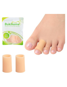 Protecciones de Dedos de Silicona Bukihome - 14 Mangas Medianas Beige