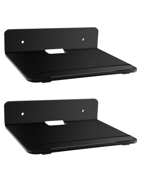 Estante Flotante Cosmos para Pared - 2 Piezas Negro 19.8x14.7cm