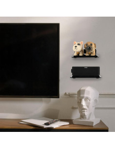 Estante Flotante Cosmos para Pared - 2 Piezas Negro 19.8x14.7cm 2