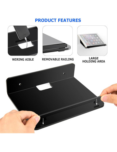 Estante Flotante Cosmos para Pared - 2 Piezas Negro 19.8x14.7cm