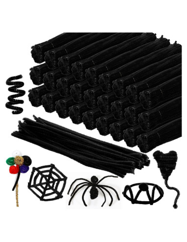 Limpiapipas Chenille Newwiee 1000 Pcs Negro 30 cm