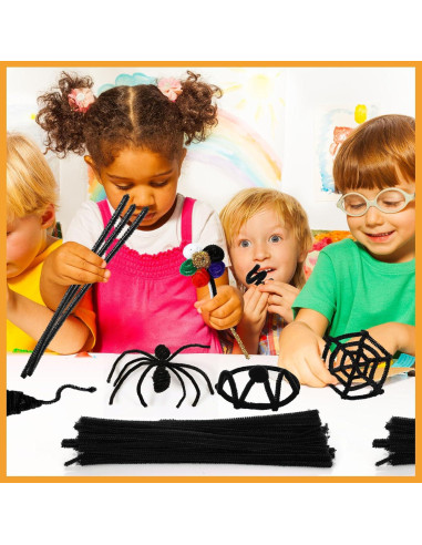 Limpiapipas Chenille Newwiee 1000 Pcs Negro 30 cm