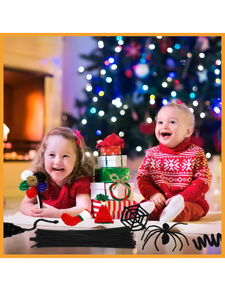 Limpiapipas Chenille Newwiee 1000 Pcs Negro 30 cm