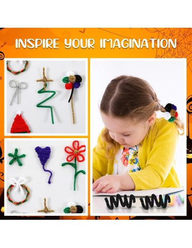 Limpiapipas Chenille Newwiee 1000 Pcs Negro 30 cm