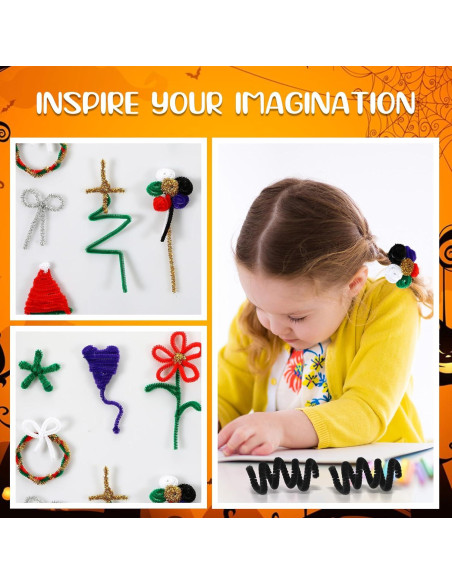 Limpiapipas Chenille Newwiee 1000 Pcs Negro 30 cm