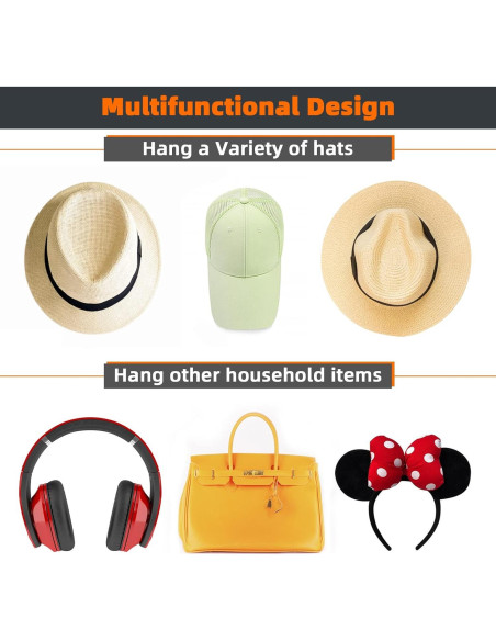 Ganchos Adhesivos para Sombreros KOVSPO 10 Pcs Minimalista