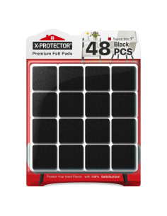 Almohadillas de Fieltro X-PROTECTOR 48 PCS 2.54 cm Cuadradas