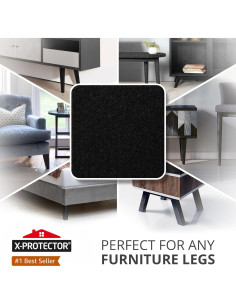 Almohadillas de Fieltro X-PROTECTOR 48 PCS 2.54 cm Cuadradas 2