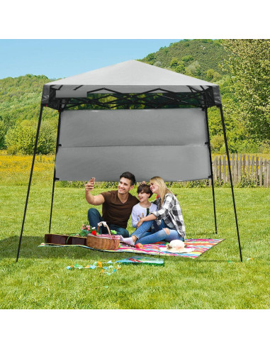 Carpa Plegable Tangkula 2.13x2.13 m Gris con Estacas