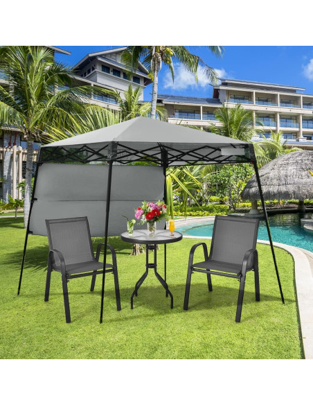 Carpa Plegable Tangkula 2.13x2.13 m Gris con Estacas