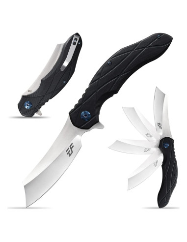 Cuchillo Plegable Eafengrow EF919 Acero D2 Mango G10 Negro