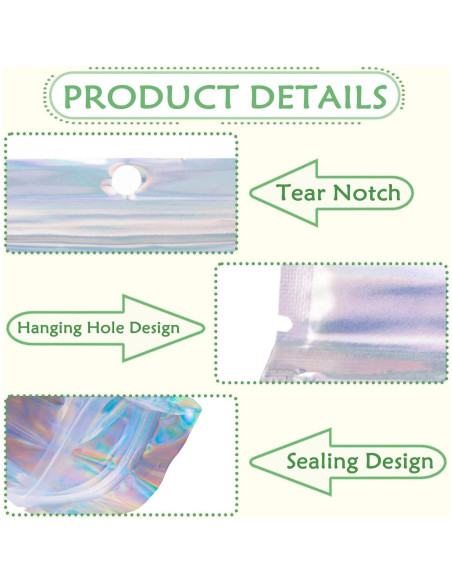 Bolsas Reseñables Holográficas GSXRB 100 Unidades 7x22cm
