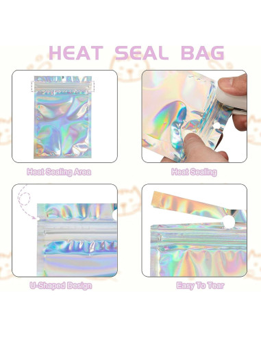 Bolsas Reseñables Holográficas GSXRB 100 Unidades 7x22cm