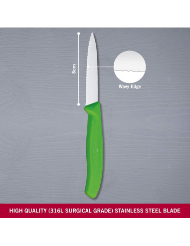 Cuchillo de Pelar Victorinox Swiss Classic Verde 8 cm Serrado