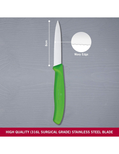 Cuchillo de Pelar Victorinox Swiss Classic Verde 8 cm Serrado