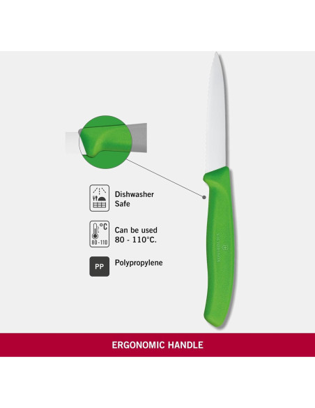 Cuchillo de Pelar Victorinox Swiss Classic Verde 8 cm Serrado