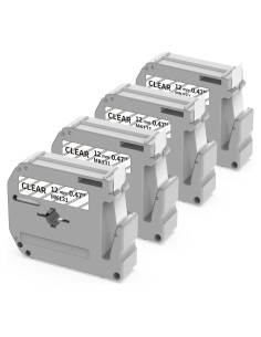 Cinta Transparente COLORWING MK-131 12mm 4 Cartuchos Compatibles