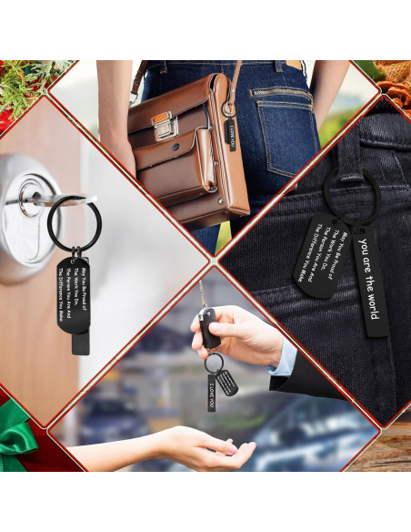 30 Llaveros de Acero Inoxidable Grabables Gisafai 4.8x1.1cm