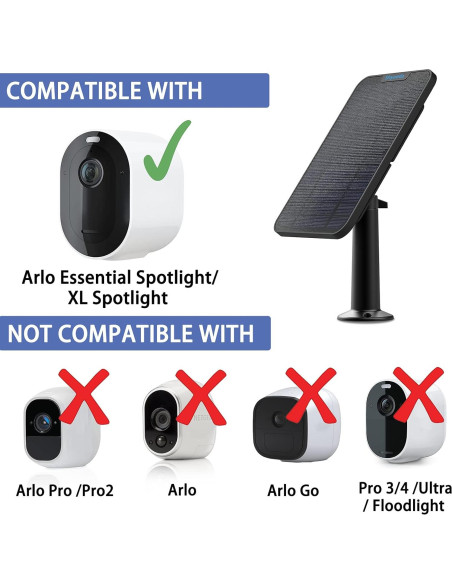 Panel Solar 4W Shyueda para Arlo Essential Spotlight - IP65