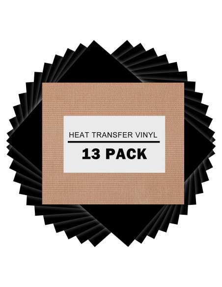 Vinilo de Transferencia de Calor Negro XSEINO 30.48x25.4 cm