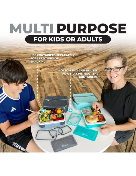 Juego de Cajas de Almuerzo Kinsho Acero Inoxidable 5 Tazas