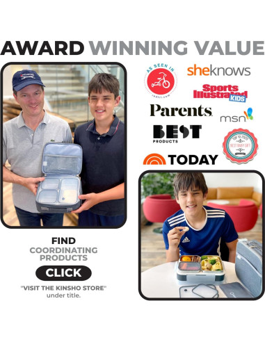 Juego de Cajas de Almuerzo Kinsho Acero Inoxidable 5 Tazas